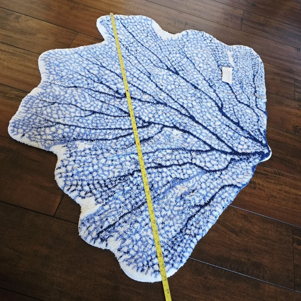 ABYSS & HABIDECOR Blue White Coral Bath Rug 33